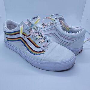 LGBTQ/Trans Pride Vans Size 8.5M, 10W Great Condition Fast Shipping!